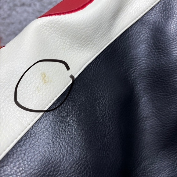 Zorro Jacket Mens 3XL Vintage USA Bomber Vegan Leather Patriotic American Pride - Picture 14 of 14